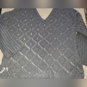 Elegant Gray V-Neck Sweater